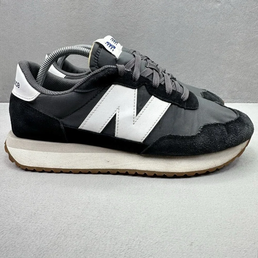 New Balance 237 Mens‎ Size 9 (D) Shoes Black Gray Gum Athletic Casual Sneakers